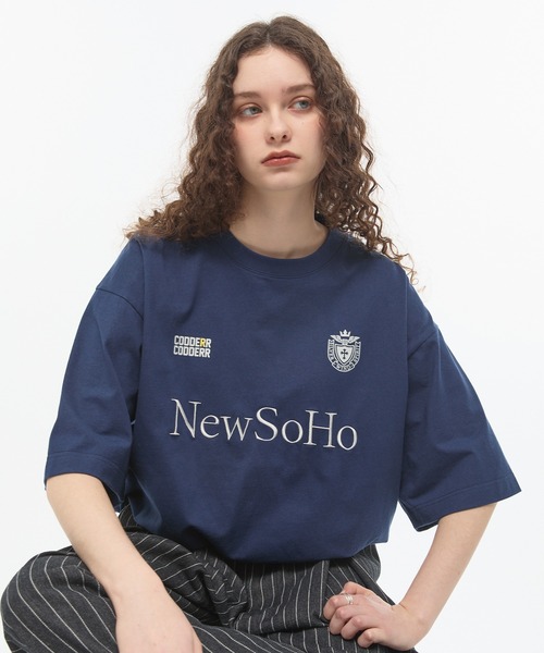 CODDERR(コーダー)の「【CODDERR】ロゴ刺繍 ドロスト ゲームデザイン半袖Tシャツ(Tシャツ/カットソー・メンズ・オフホワイト/ブラック/レッド/ダークブラウン/ダークグレー/ネイビー/カモフラージュ・M/L)」の14枚目の写真
