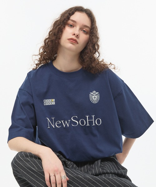 CODDERR(コーダー)の「【CODDERR】ロゴ刺繍 ドロスト ゲームデザイン半袖Tシャツ(Tシャツ/カットソー・メンズ・オフホワイト/ブラック/レッド/ダークブラウン/ダークグレー/ネイビー/カモフラージュ・M/L)」の18枚目の写真