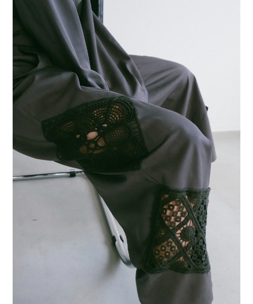 Ruh Dhan(ルーダン)の「Geometric Lace All-in-One/ジオメトリックレースオールインワン(つなぎ/オールインワン・レディース・ベージュ/チャコール・FREE)」の9枚目の写真