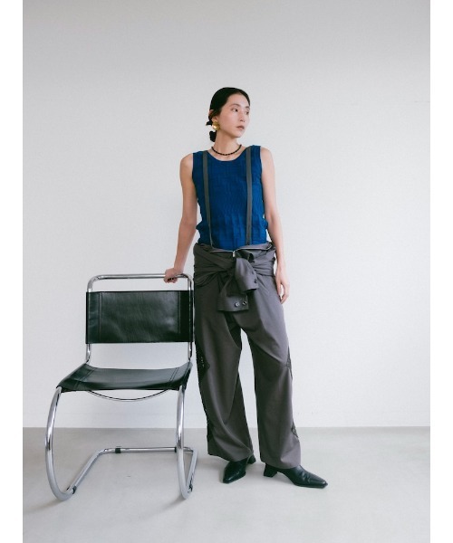 Ruh Dhan(ルーダン)の「Geometric Lace All-in-One/ジオメトリックレースオールインワン(つなぎ/オールインワン・レディース・ベージュ/チャコール・FREE)」の10枚目の写真