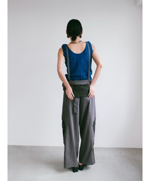 Ruh Dhan(ルーダン)の「Geometric Lace All-in-One/ジオメトリックレースオールインワン(つなぎ/オールインワン・レディース・ベージュ/チャコール・FREE)」の12枚目の写真