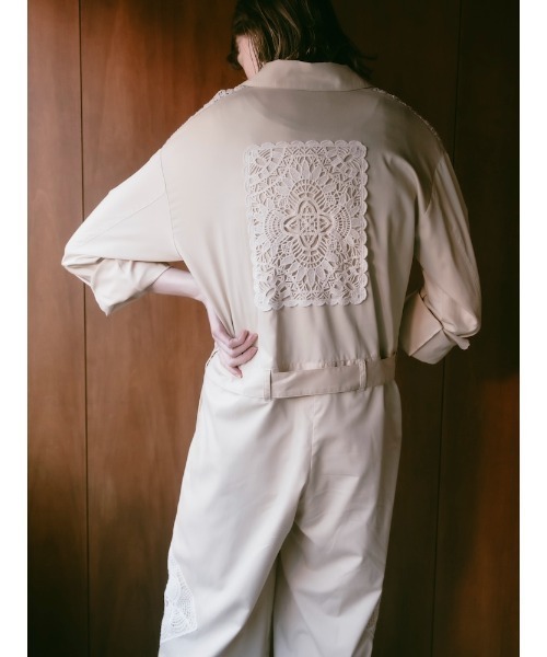 Ruh Dhan(ルーダン)の「Geometric Lace All-in-One/ジオメトリックレースオールインワン(つなぎ/オールインワン・レディース・ベージュ/チャコール・FREE)」の20枚目の写真