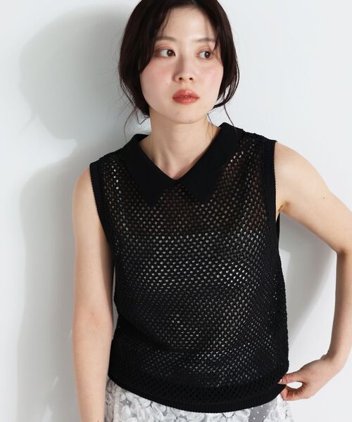 le.coeur blanc（ルクールブラン）の「TORRAZZO DONNAテープヤーンニット（ニット/セーター・レディース・ベージュ/ブラック・38）」の9枚目の写真