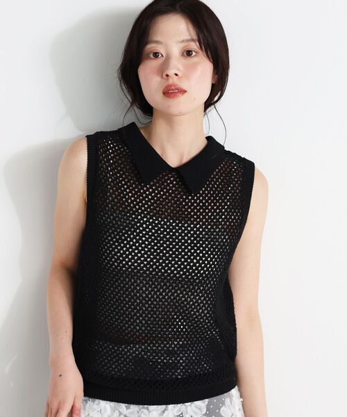 le.coeur blanc（ルクールブラン）の「TORRAZZO DONNAテープヤーンニット（ニット/セーター・レディース・ベージュ/ブラック・38）」の12枚目の写真
