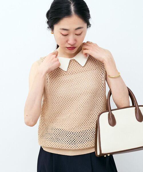 le.coeur blanc（ルクールブラン）の「TORRAZZO DONNAテープヤーンニット（ニット/セーター・レディース・ベージュ/ブラック・38）」の19枚目の写真