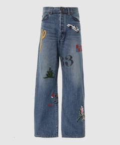 KHOKI / コッキ】Hand-Embroidered Denim Pants（デニムパンツ