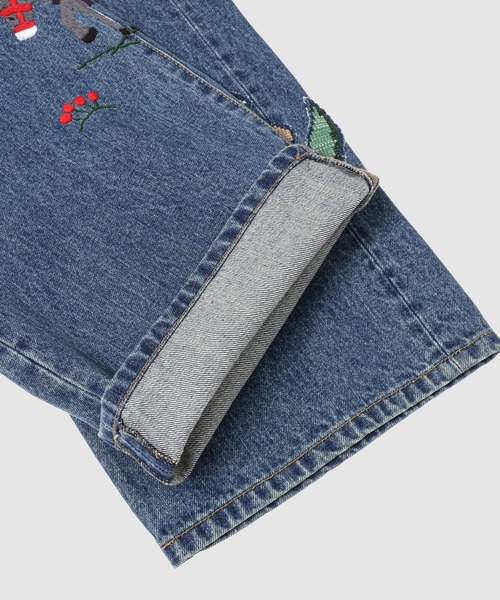KHOKI（コッキ）の「Hand-Embroidered Denim Pants（デニムパンツ・メンズ・インディゴブルー/ブラック・2）」の10枚目の写真