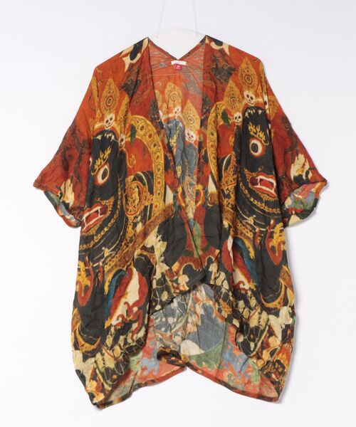 チャイハネ（チャイハネ）の「【チャイハネ】スマタカUVカーディガン（カーディガン/ボレロ・レディース・レッド/ブルー/ブラック/ネイビー/ベージュ・FREE）」の2枚目の写真