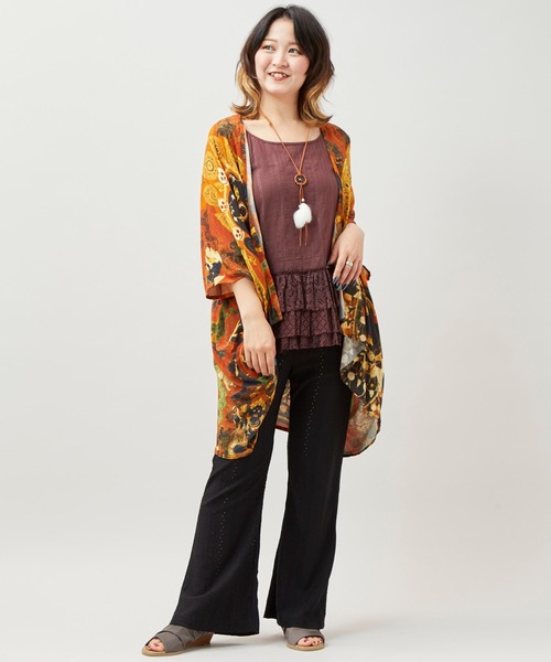 チャイハネ（チャイハネ）の「【チャイハネ】スマタカUVカーディガン（カーディガン/ボレロ・レディース・レッド/ブルー/ブラック/ネイビー/ベージュ・FREE）」の7枚目の写真