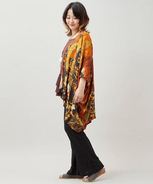 チャイハネ（チャイハネ）の「【チャイハネ】スマタカUVカーディガン（カーディガン/ボレロ・レディース・レッド/ブルー/ブラック/ネイビー/ベージュ・FREE）」の8枚目の写真