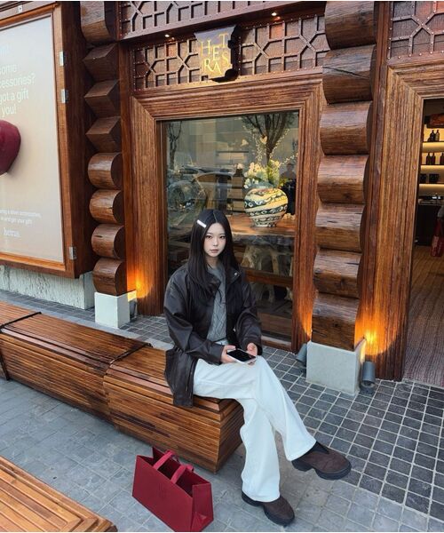 DEHEVE（デヘヴェ）の「Half Sleeve Cable Knit [Gray]（ニット/セーター・レディース・アッシュグレー・FREE）」の10枚目の写真