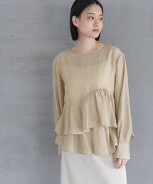 アシメペプラムブラウス