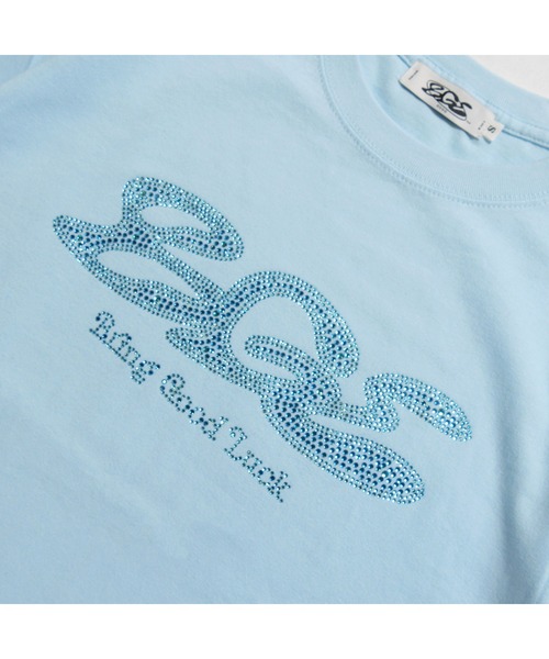 BGL（ビージーエル）の「RHINESTONE LOGO TEE / ラインストーン / ロゴ / キラキラ 半袖Tシャツ（Tシャツ/カットソー・レディース・ブラック/ライトブルー/ホワイト/ライトイエロー・S/M/L）」の16枚目の写真