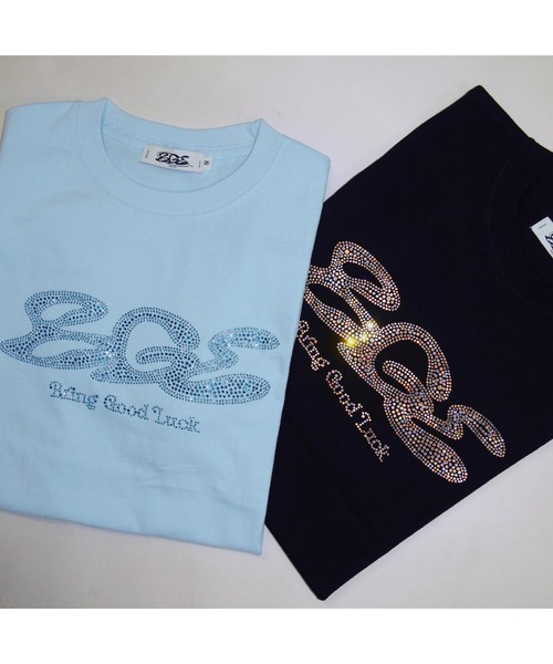 BGL（ビージーエル）の「RHINESTONE LOGO TEE / ラインストーン / ロゴ / キラキラ 半袖Tシャツ（Tシャツ/カットソー・レディース・ブラック/ライトブルー/ホワイト/ライトイエロー・S/M/L）」の18枚目の写真