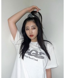 BGL（ビージーエル）の「RHINESTONE LOGO TEE   ラインストーン   ロゴ   キラキラ 半袖Tシャツ（Tシャツ/カットソー）」
