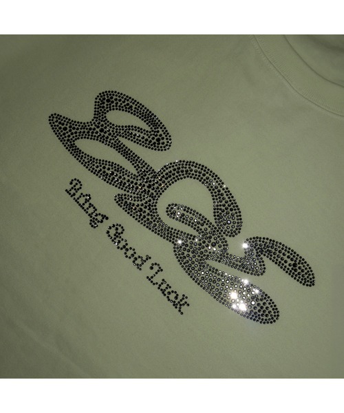 BGL（ビージーエル）の「RHINESTONE LOGO TEE / ラインストーン / ロゴ / キラキラ 半袖Tシャツ（Tシャツ/カットソー・レディース・ブラック/ライトブルー/ホワイト/ライトイエロー・S/M/L）」の22枚目の写真