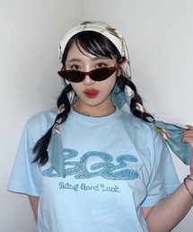 BGL（ビージーエル）の「RHINESTONE LOGO TEE / ラインストーン / ロゴ / キラキラ 半袖Tシャツ（Tシャツ/カットソー）」