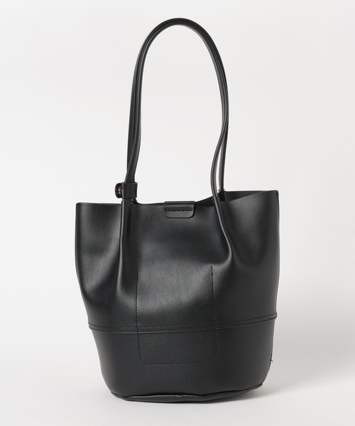 mysty woman（ミスティウーマン）の「ミニマルバケットBAG 681251（トートバッグ・レディース・ブラック/グレイッシュベージュ・FREE）」の12枚目の写真