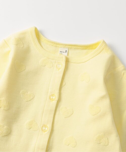 apres les cours（アプレレクール）の「【UVカット/接触冷感】ひんやりハートパイルカーディガン（カーディガン/ボレロ・キッズ・イエロー/アイボリー・130/120/90/80/140/100/110）」の6枚目の写真