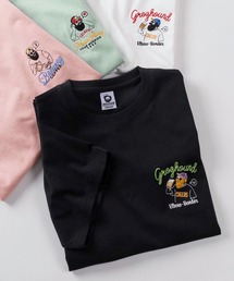 【84】ヒゲおじさん ワンポイント サガラ刺繍 クールタッチ 接触冷感 クルーネックTシャツ/ユニセックス/レディース/メンズ