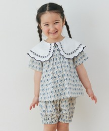 moimoln（モイモルン）の「【吸汗速乾】【セットアップ】ビッグカラーフラワープリント半袖トップス&パンツ（セットアップ）」