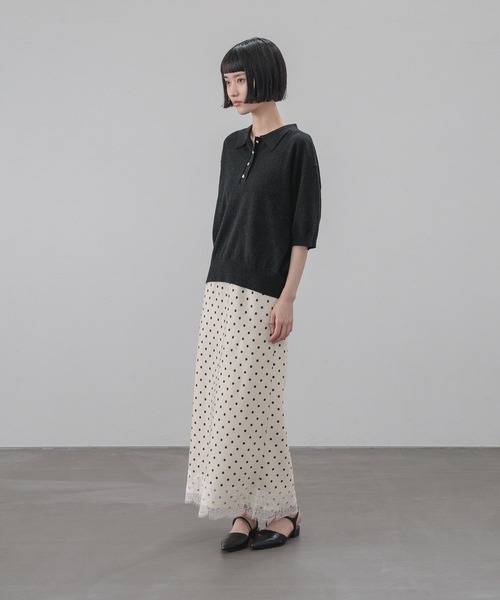 LOWRYS FARM(ローリーズファーム)の「ブークレニットポロSS 669414(Tシャツ/カットソー・レディース・アイボリー/ブルー/ブラック/ベージュ・FREE)」の21枚目の写真