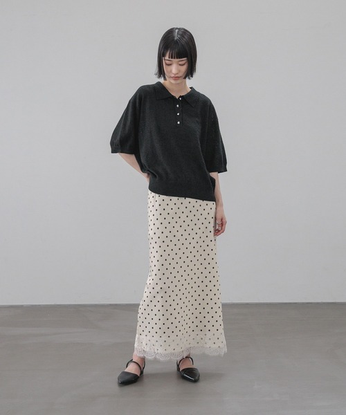 LOWRYS FARM(ローリーズファーム)の「ブークレニットポロSS 669414(Tシャツ/カットソー・レディース・アイボリー/ブルー/ブラック/ベージュ・FREE)」の22枚目の写真