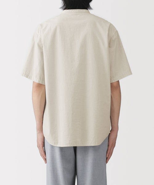 無印良品(ムジルシリョウヒン)の「紳士 涼感ヘンリーネック半袖布帛Tシャツ(シャツ/ブラウス・メンズ・ホワイト系/ブルー/グレー系/ネイビー/ダークグレー/ホワイト・S/M/L/XL)」の19枚目の写真
