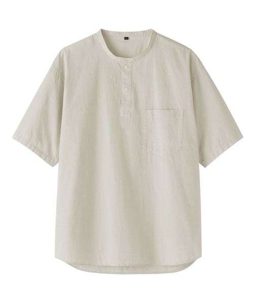 無印良品(ムジルシリョウヒン)の「紳士 涼感ヘンリーネック半袖布帛Tシャツ(シャツ/ブラウス・メンズ・ホワイト系/ブルー/グレー系/ネイビー/ダークグレー/ホワイト・S/M/L/XL)」の21枚目の写真