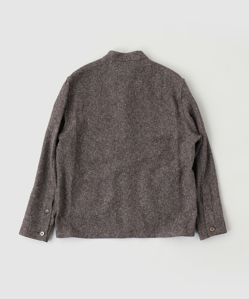 Caruso（カルーゾ）の「CARUSO(カルーゾ) Knapping Linen Stand Blouson（その他アウター・メンズ・ブラウン・MEDIUM/LARGE）」の4枚目の写真