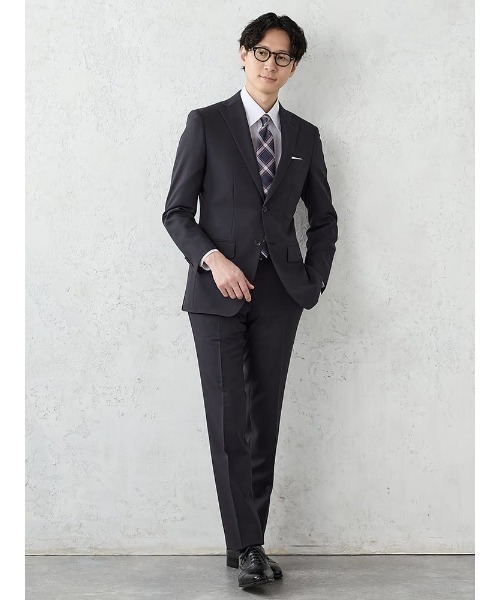 Perfect Suit FActory(パーフェクトスーツファクトリー)の「《WASH SUIT》WEB別注スーツ【べたつき解決トリコットメッシュ膝裏】チェック柄/ストライプ/小柄 ブラック/ネイビー/ブルー/グレー/ブラウン/Cグレー(スーツセット・メンズ・ネイビー/ダークブラウン/ネイビー系1/ダークブラウン系1/グレー系その他2/ブルー系その他/ブラック系その他/ブルー/チャコールグレー/ブラック/グレー系その他・Y4/AB7/A7/A6/A5/A4/Y7/Y6/Y5/AB8/AB6/AB5/AB4/BB8/BB7/BB6/BB5/BB4/A8)」の5枚目の写真