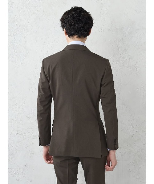 Perfect Suit FActory(パーフェクトスーツファクトリー)の「《WASH SUIT》WEB別注スーツ【べたつき解決トリコットメッシュ膝裏】チェック柄/ストライプ/小柄 ブラック/ネイビー/ブルー/グレー/ブラウン/Cグレー(スーツセット・メンズ・ネイビー/ダークブラウン/ネイビー系1/ダークブラウン系1/グレー系その他2/ブルー系その他/ブラック系その他/ブルー/チャコールグレー/ブラック/グレー系その他・Y4/AB7/A7/A6/A5/A4/Y7/Y6/Y5/AB8/AB6/AB5/AB4/BB8/BB7/BB6/BB5/BB4/A8)」の15枚目の写真
