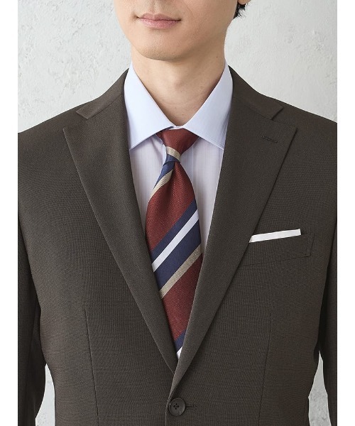 Perfect Suit FActory(パーフェクトスーツファクトリー)の「《WASH SUIT》WEB別注スーツ【べたつき解決トリコットメッシュ膝裏】チェック柄/ストライプ/小柄 ブラック/ネイビー/ブルー/グレー/ブラウン/Cグレー(スーツセット・メンズ・ネイビー/ダークブラウン/ネイビー系1/ダークブラウン系1/グレー系その他2/ブルー系その他/ブラック系その他/ブルー/チャコールグレー/ブラック/グレー系その他・Y4/AB7/A7/A6/A5/A4/Y7/Y6/Y5/AB8/AB6/AB5/AB4/BB8/BB7/BB6/BB5/BB4/A8)」の17枚目の写真