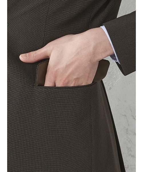 Perfect Suit FActory(パーフェクトスーツファクトリー)の「《WASH SUIT》WEB別注スーツ【べたつき解決トリコットメッシュ膝裏】チェック柄/ストライプ/小柄 ブラック/ネイビー/ブルー/グレー/ブラウン/Cグレー(スーツセット・メンズ・ネイビー/ダークブラウン/ネイビー系1/ダークブラウン系1/グレー系その他2/ブルー系その他/ブラック系その他/ブルー/チャコールグレー/ブラック/グレー系その他・Y4/AB7/A7/A6/A5/A4/Y7/Y6/Y5/AB8/AB6/AB5/AB4/BB8/BB7/BB6/BB5/BB4/A8)」の19枚目の写真