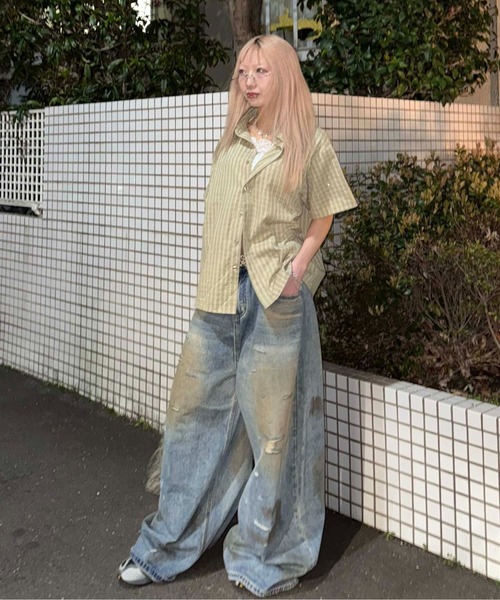 sedacle（セダクル）の「26SSラインストーンシャツ（シャツ/ブラウス・レディース・オフホワイト/ライトブルー/ベージュ/レッド・SMALL/MEDIUM/LARGE）」の22枚目の写真