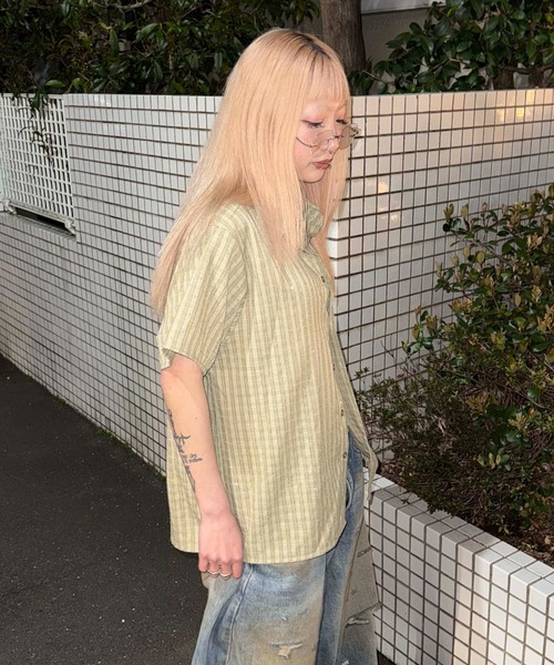 sedacle（セダクル）の「26SSラインストーンシャツ（シャツ/ブラウス・レディース・オフホワイト/ライトブルー/ベージュ/レッド・SMALL/MEDIUM/LARGE）」の21枚目の写真