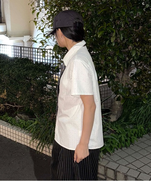 sedacle（セダクル）の「26SSラインストーンシャツ（シャツ/ブラウス・レディース・オフホワイト/ライトブルー/ベージュ/レッド・SMALL/MEDIUM/LARGE）」の7枚目の写真