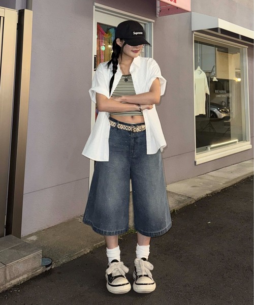 sedacle（セダクル）の「26SSラインストーンシャツ（シャツ/ブラウス・レディース・オフホワイト/ライトブルー/ベージュ/レッド・SMALL/MEDIUM/LARGE）」の17枚目の写真
