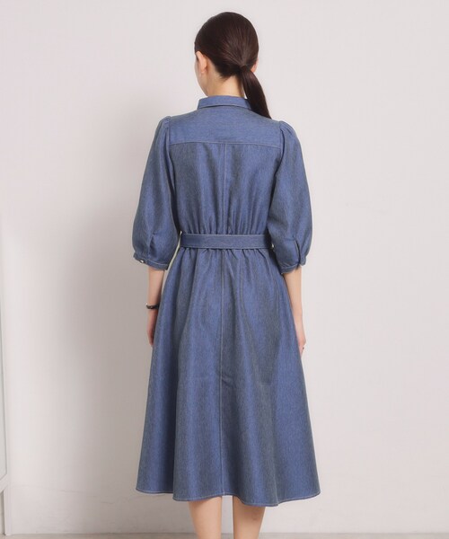 ITS'DEMO（イッツデモ）の「【洗濯機OK】デニム風ワンピース（ワンピース・レディース・ネイビー/ブラック・00）」の15枚目の写真