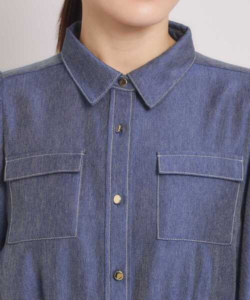 ITS'DEMO（イッツデモ）の「【洗濯機OK】デニム風ワンピース（ワンピース・レディース・ネイビー/ブラック・00）」の16枚目の写真