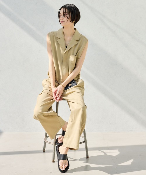 BARNYARDSTORM(バンヤードストーム)の「BARNYARDSTORM / ダブルニーオールインワン(つなぎ/オールインワン・レディース・ブラック/ベージュ・S/M)」の16枚目の写真