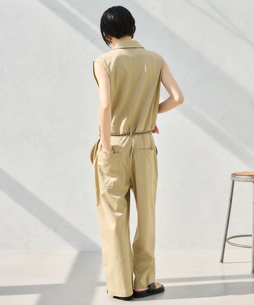 BARNYARDSTORM(バンヤードストーム)の「BARNYARDSTORM / ダブルニーオールインワン(つなぎ/オールインワン・レディース・ブラック/ベージュ・S/M)」の8枚目の写真