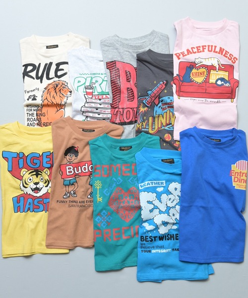 Life Support Products(ライフサポートプロダクツ)の「【プチプラ】S/S グラフィック半袖Tシャツ(Tシャツ/カットソー・キッズ・オフホワイト/マスタード/チャコール/ブラウン/ネイビー/杢グレー/ブルー/ライトピンク/グリーン/ホワイト系その他・110/100/95/90/80/150/140/130/120)」の11枚目の写真