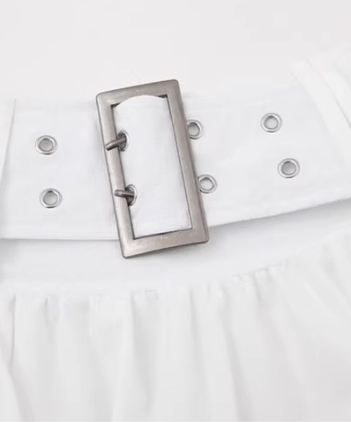 LA POMME petit(ラポミ・プチ)の「Petal Puff Mini Skirt(スカート・レディース・ホワイト/ブラック・SMALL/MEDIUM/LARGE)」の3枚目の写真