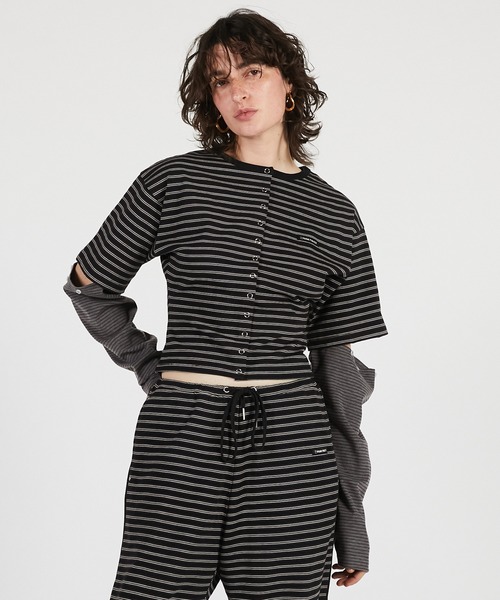 PRANK PROJECT（プランクプロジェクト）の「【2026Summer Pre-Order】2WAYジャージーカーディガン / 2WAY Jersey Cardigan（カーディガン/ボレロ・レディース・グレー/ブラック/マルチ・FREE）」の22枚目の写真