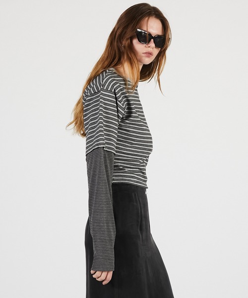 PRANK PROJECT（プランクプロジェクト）の「【2026Summer Pre-Order】2WAYジャージーカーディガン / 2WAY Jersey Cardigan（カーディガン/ボレロ・レディース・グレー/ブラック/マルチ・FREE）」の16枚目の写真