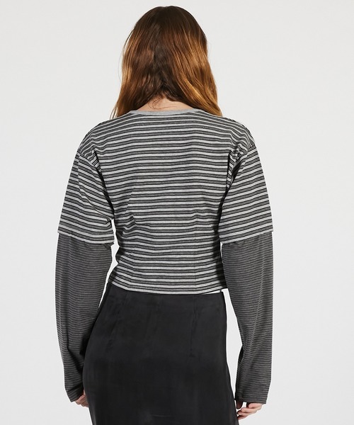 PRANK PROJECT（プランクプロジェクト）の「【2026Summer Pre-Order】2WAYジャージーカーディガン / 2WAY Jersey Cardigan（カーディガン/ボレロ・レディース・グレー/ブラック/マルチ・FREE）」の15枚目の写真