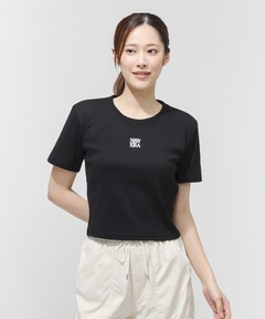 クロップドショートスリーブリブTシャツ（Tシャツ/カットソー