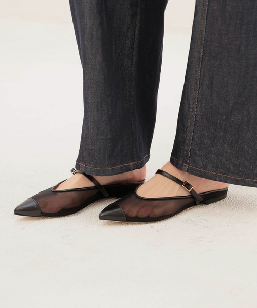 CORSO ROMA，9（コルソローマ）の「CORSO ROMA，9 / mesh mule(コルソ ローマ メッシュミュール TINA272)（パンプス・レディース・ブラック・37/36）」の2枚目の写真