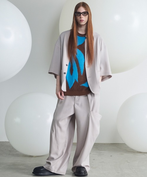 MAISON SPECIAL(メゾンスペシャル)の「《UNISEX》Linen Mix Slab Side Big Pocket Prime-Wide Pants/リネンミックススラブサイドビックポケットプライムワイドパンツ【MAISON SPECIAL/メゾンスペシャル】■セットアップ対応■(その他パンツ・メンズ・チャコールグレー/グレイッシュベージュ/ブラック・2/1/0)」の9枚目の写真